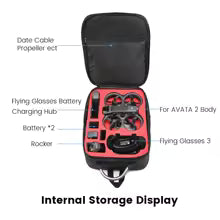 Bagpack For DJI Avata/Avata 2 Large Capacity Storage Bag Outdoor Travel Case For DJI Avata 2 Flight Glasses 3/2 Drone Accessorie